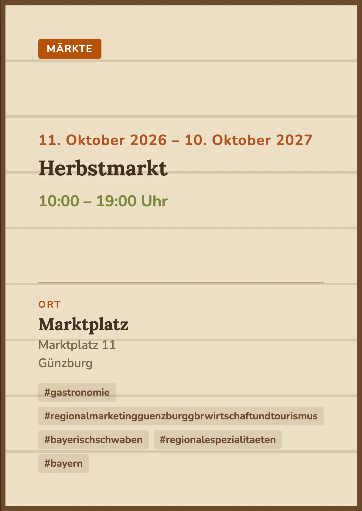 Veranstaltungsflyer