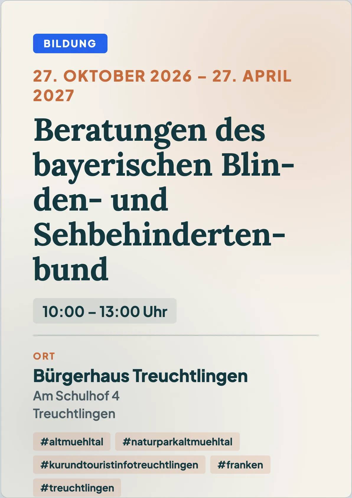 Veranstaltungsflyer