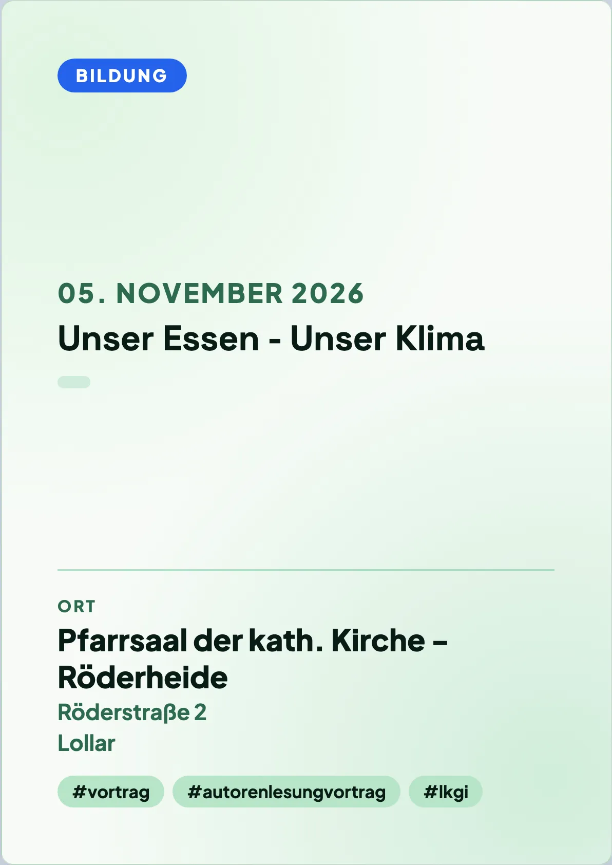 Veranstaltungsflyer