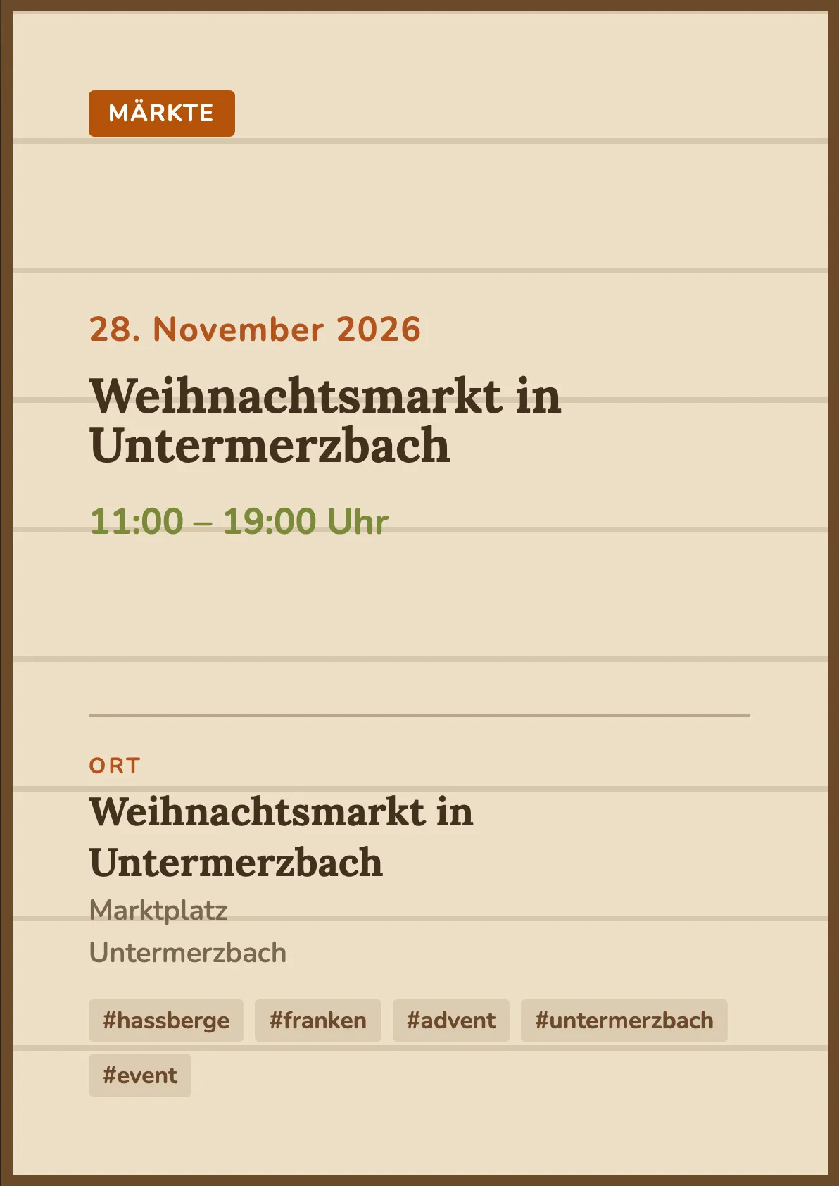 Veranstaltungsflyer