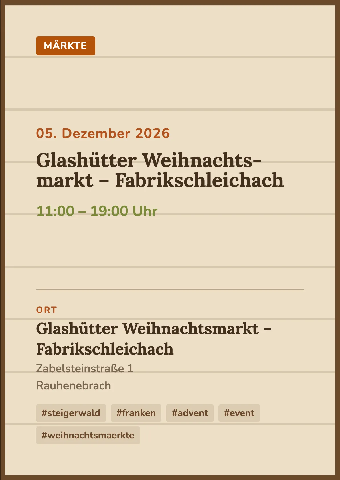 Veranstaltungsflyer