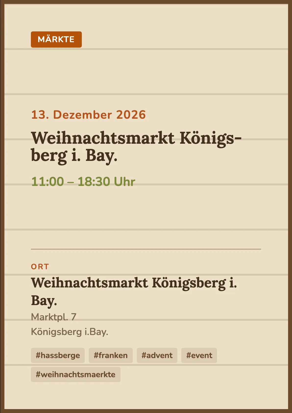 Veranstaltungsflyer