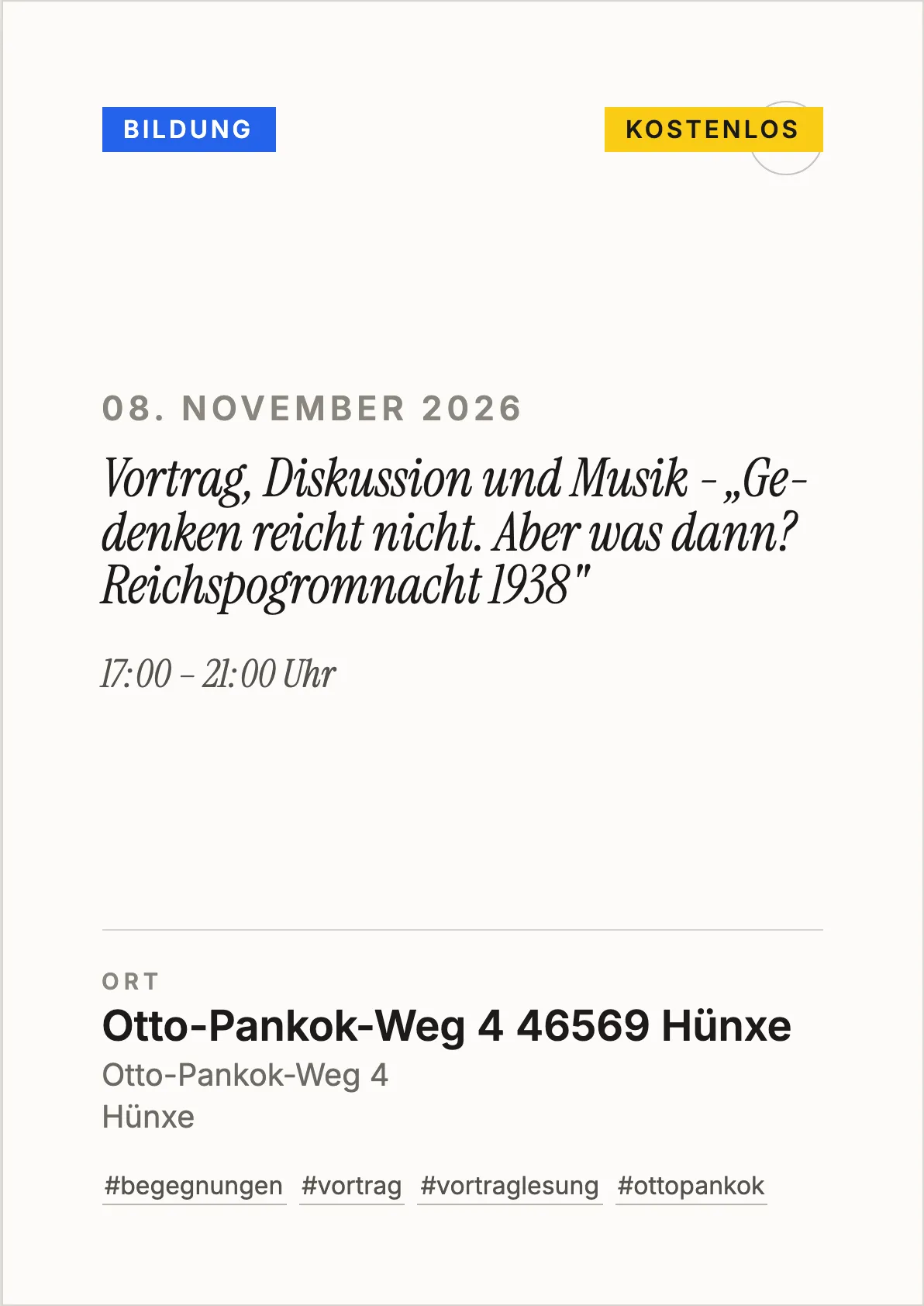 Veranstaltungsflyer