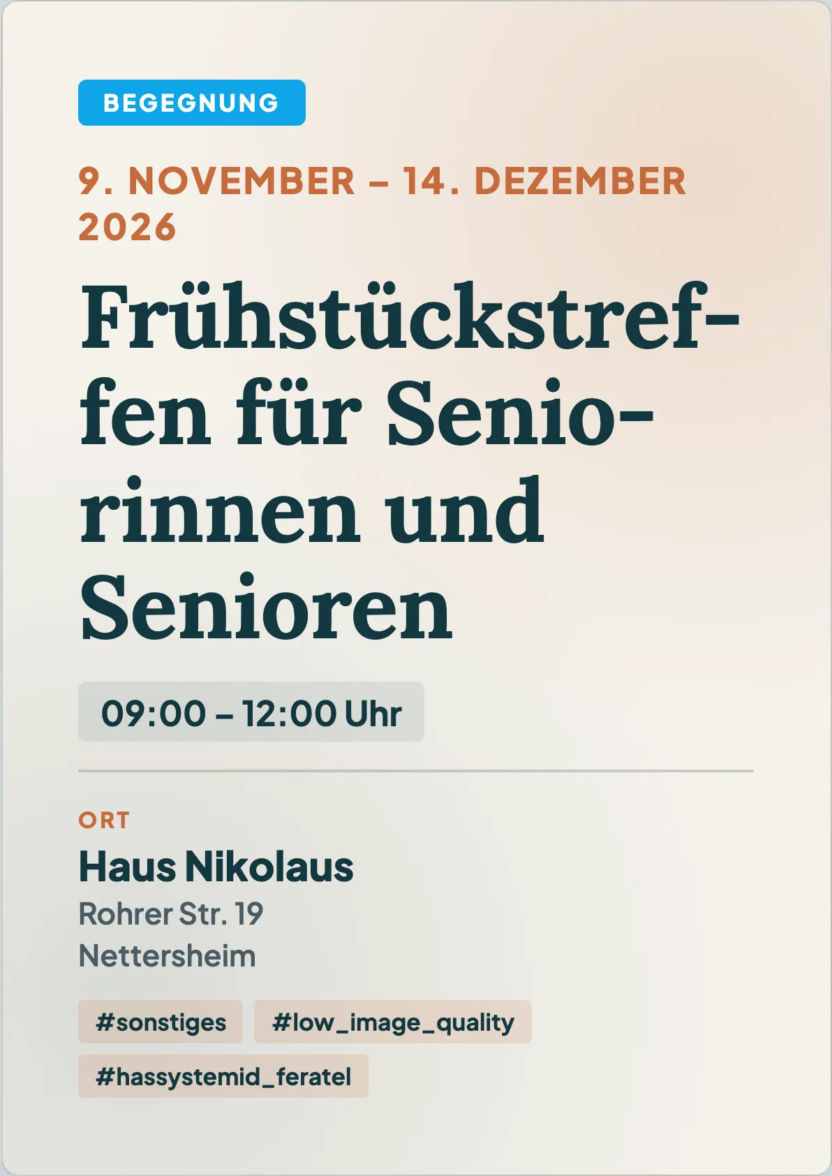 Veranstaltungsflyer