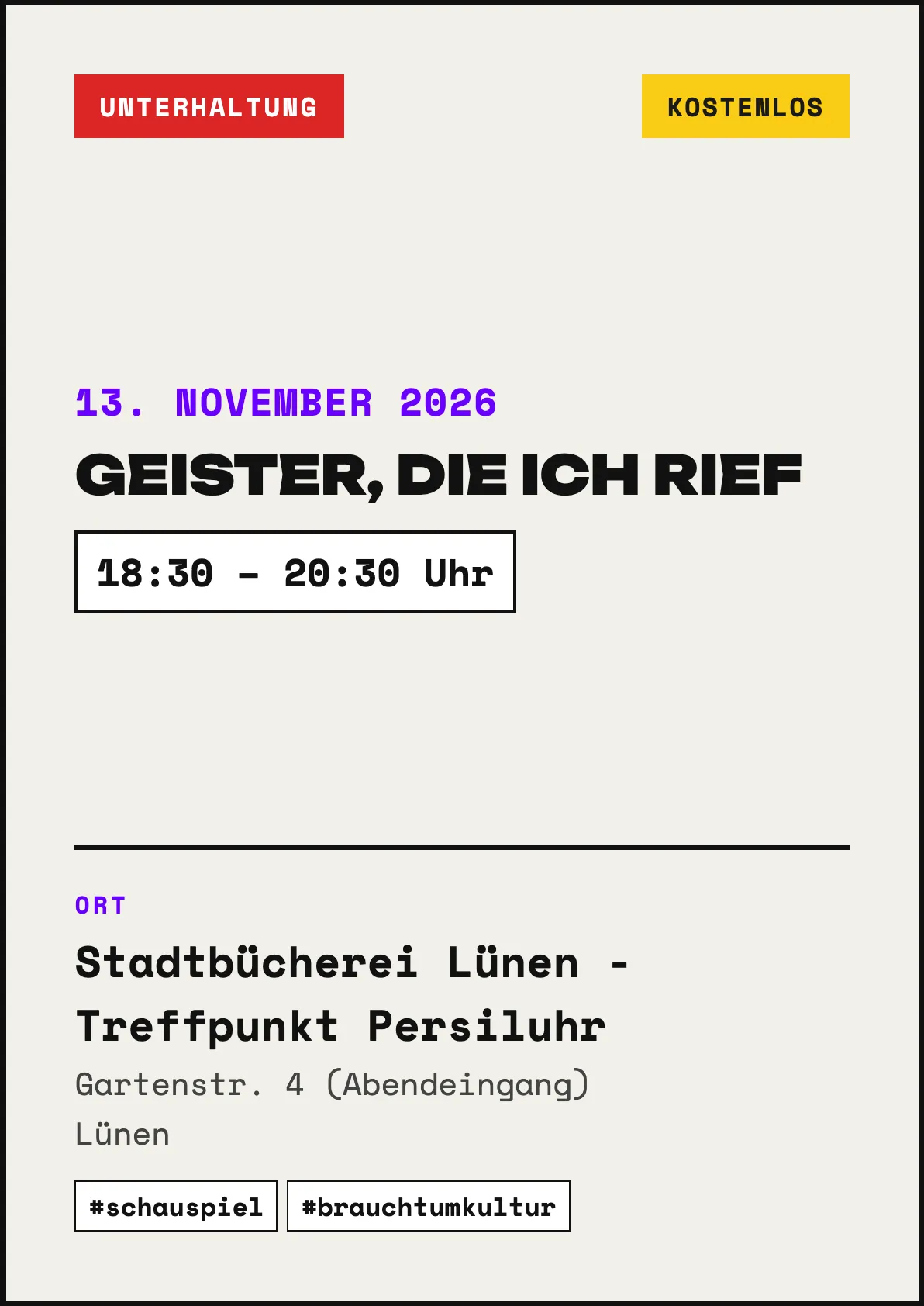 Veranstaltungsflyer