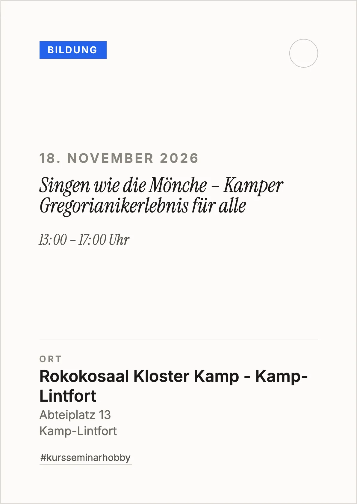 Veranstaltungsflyer