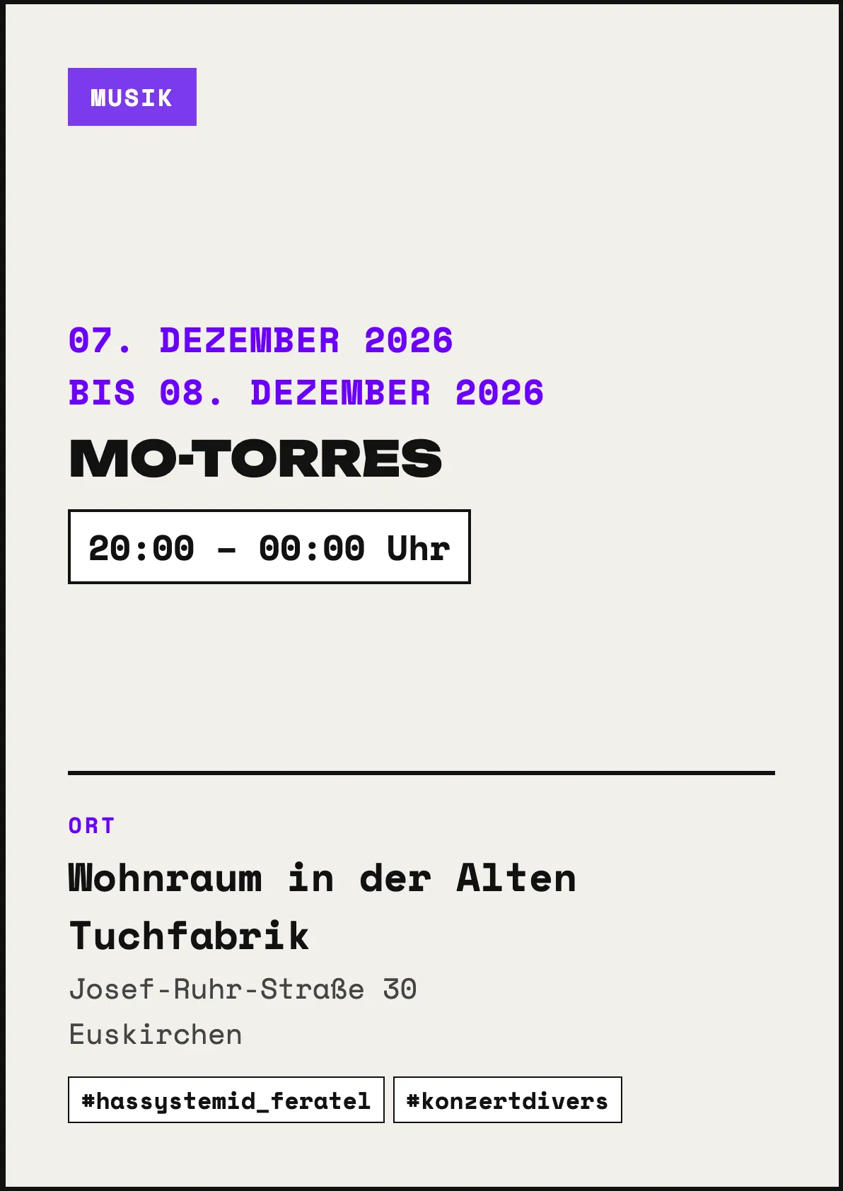 Veranstaltungsflyer