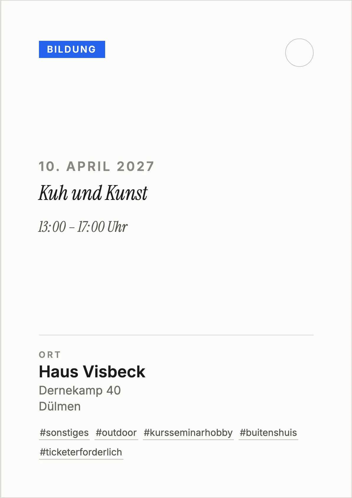 Veranstaltungsflyer