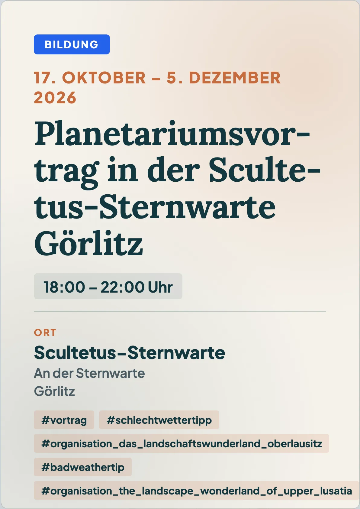 Veranstaltungsflyer