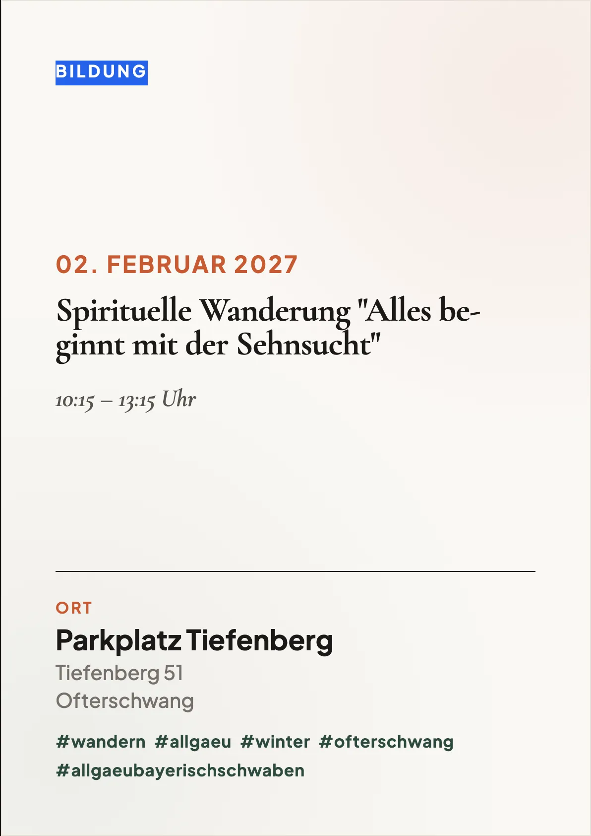 Veranstaltungsflyer
