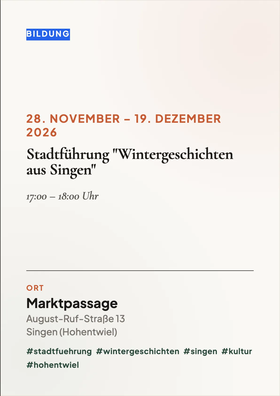Veranstaltungsflyer