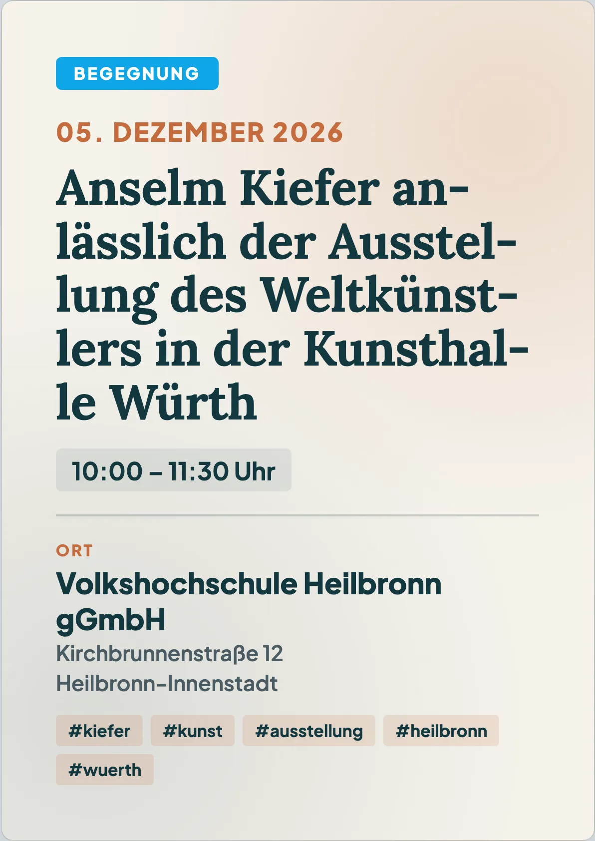 Veranstaltungsflyer