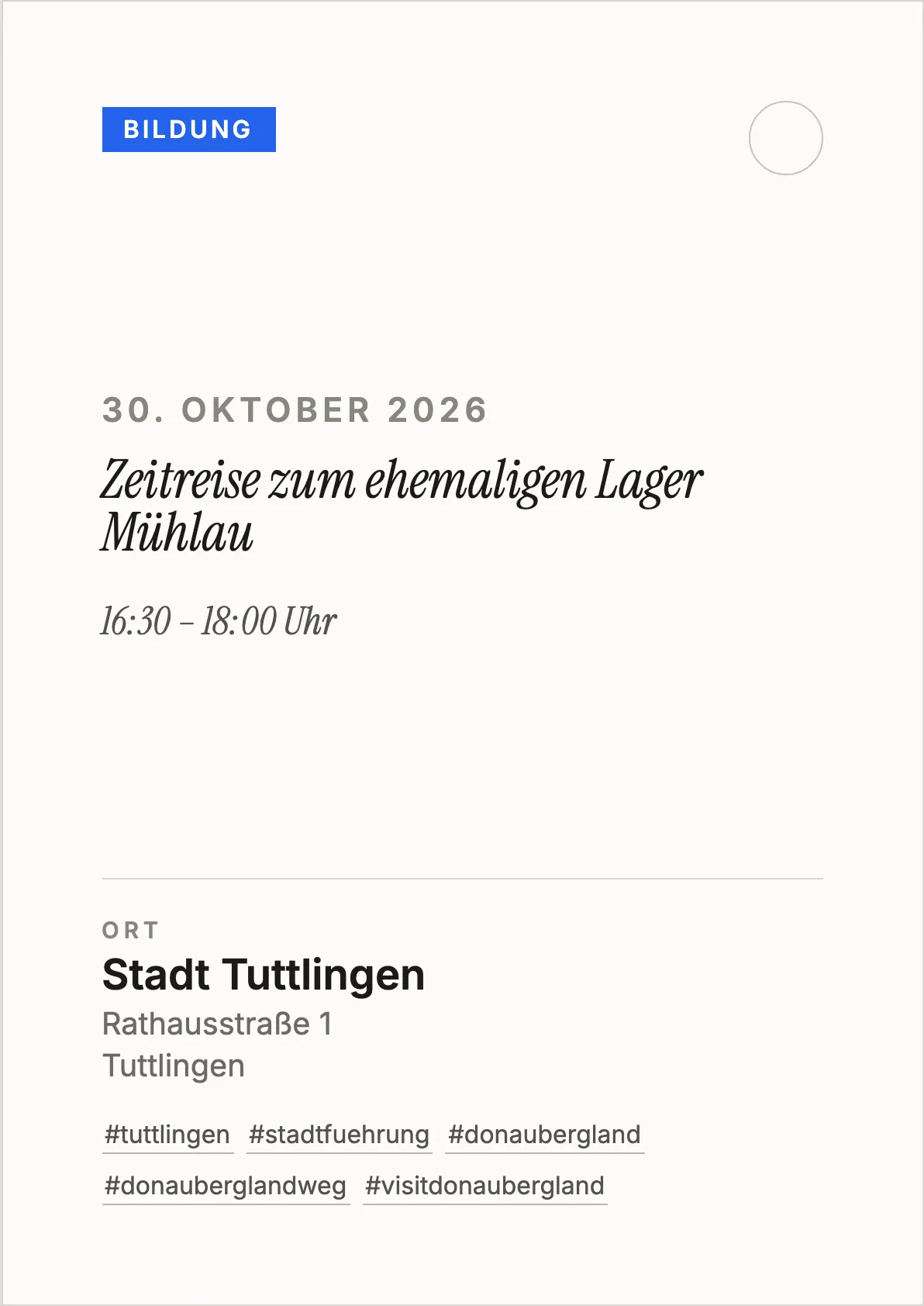 Veranstaltungsflyer