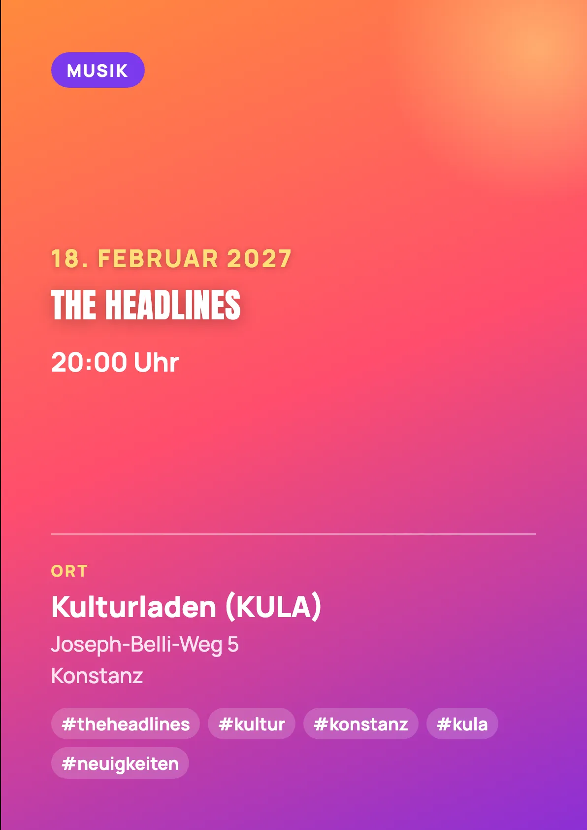 Veranstaltungsflyer