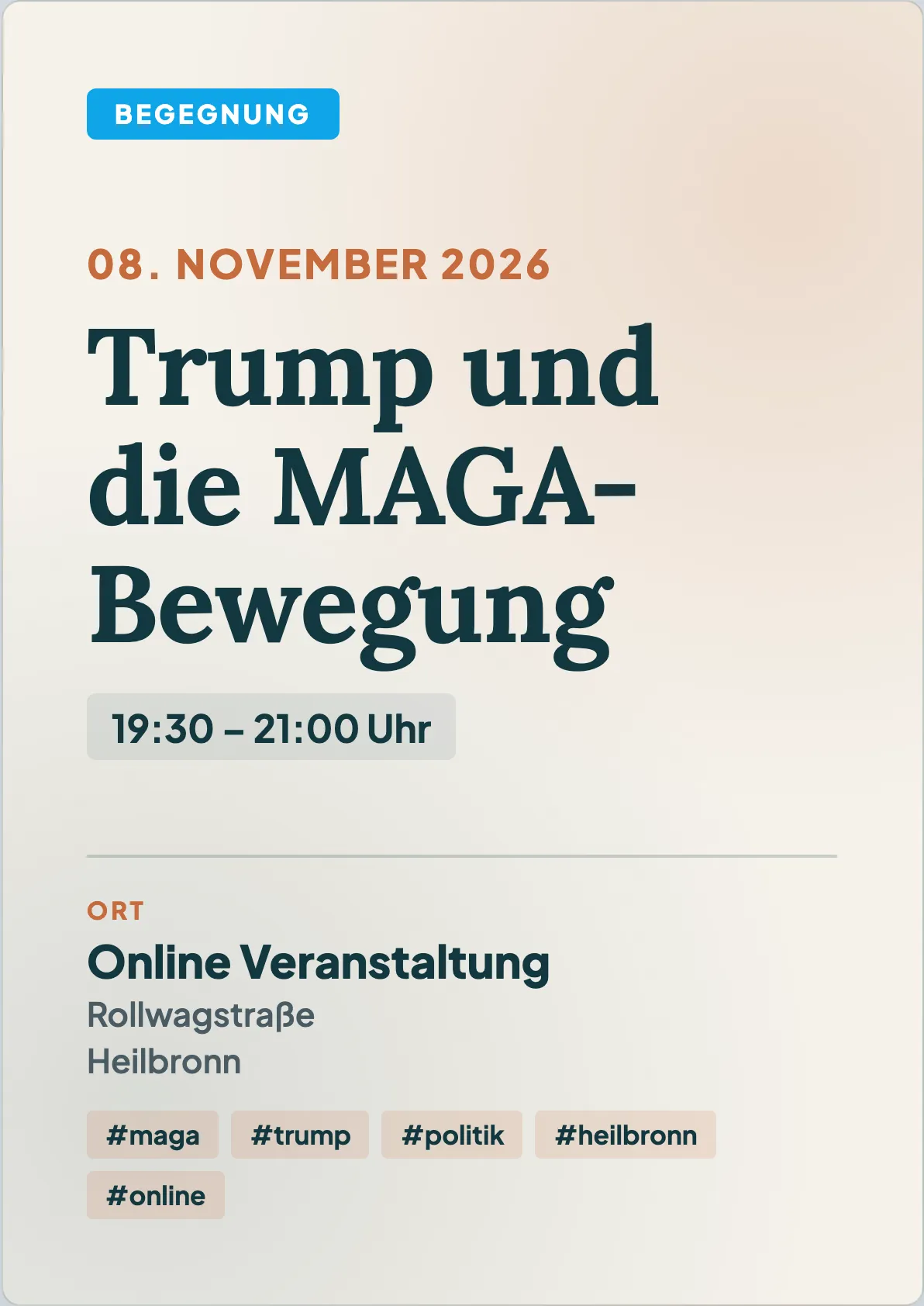 Veranstaltungsflyer