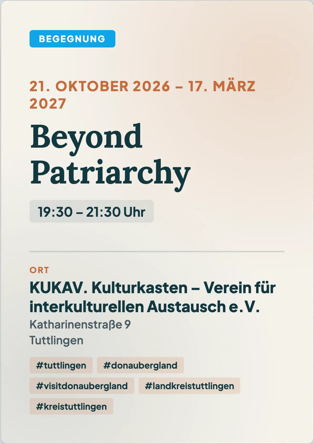 Veranstaltungsflyer