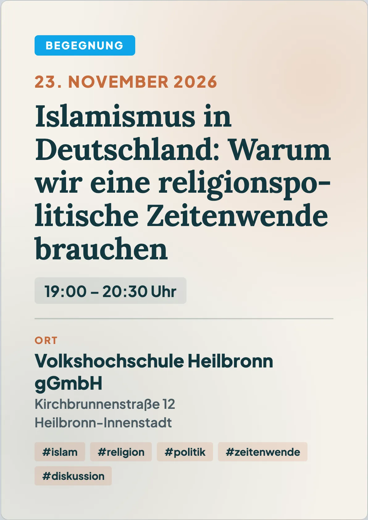 Veranstaltungsflyer