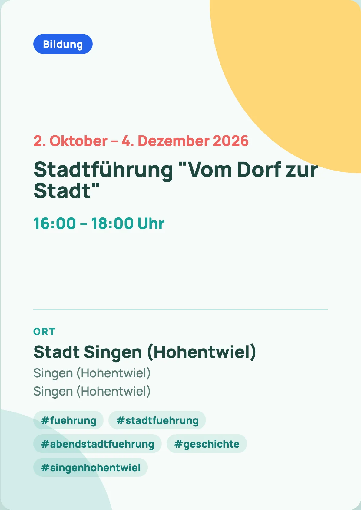 Veranstaltungsflyer