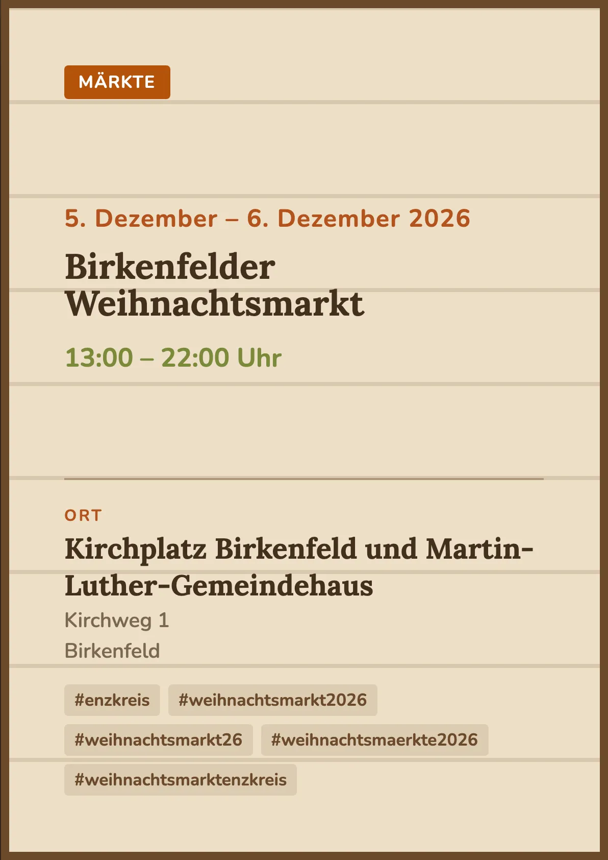 Veranstaltungsflyer