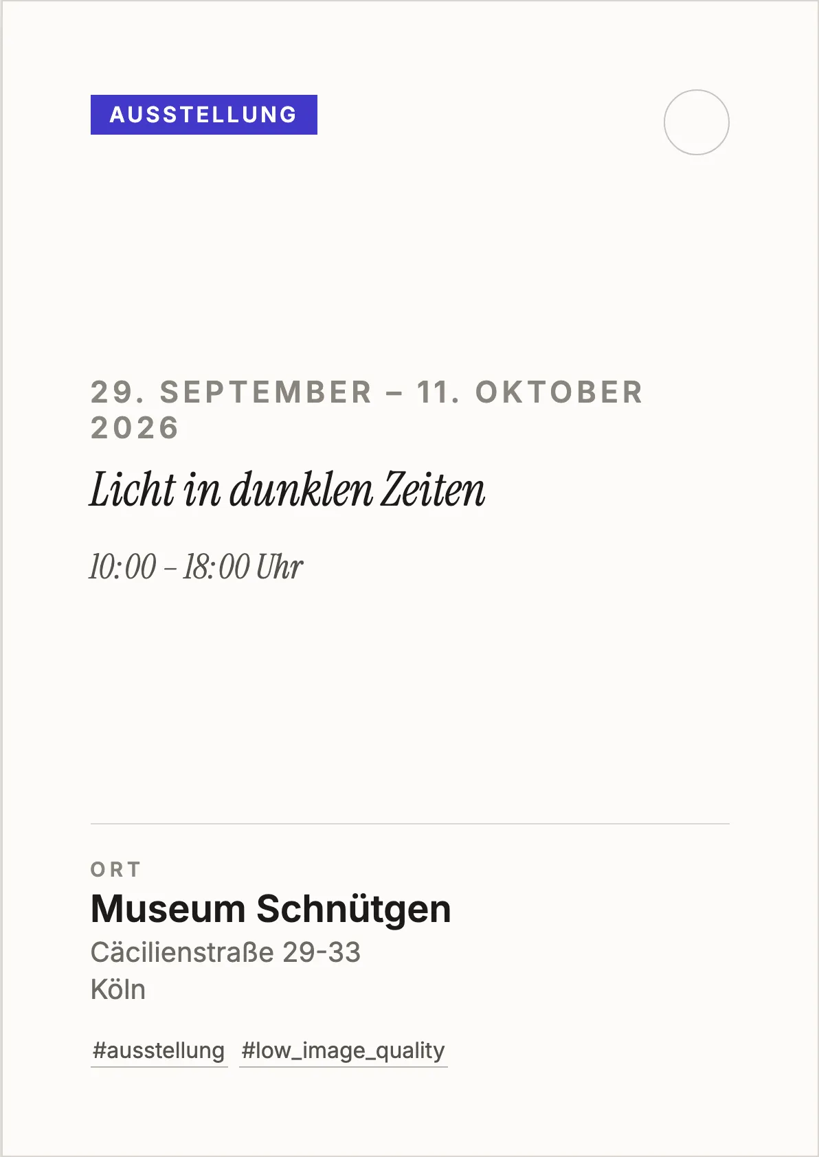 Veranstaltungsflyer