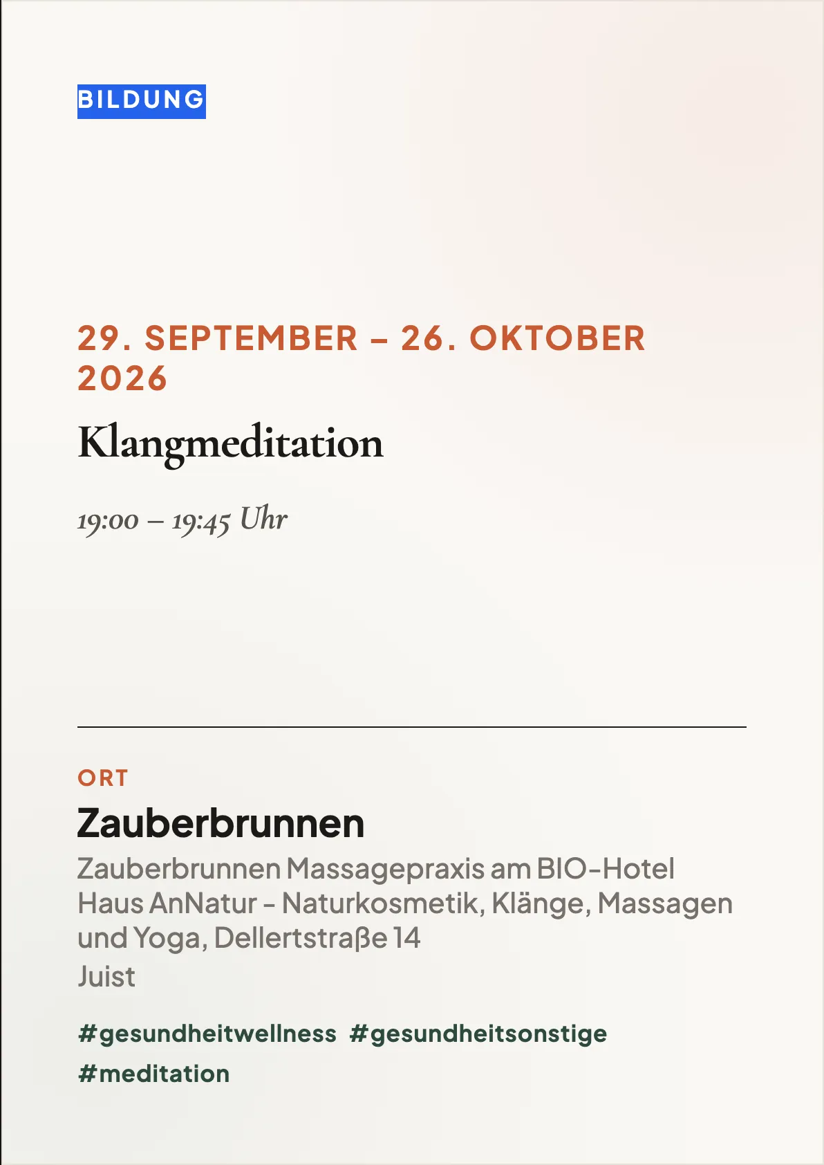 Veranstaltungsflyer