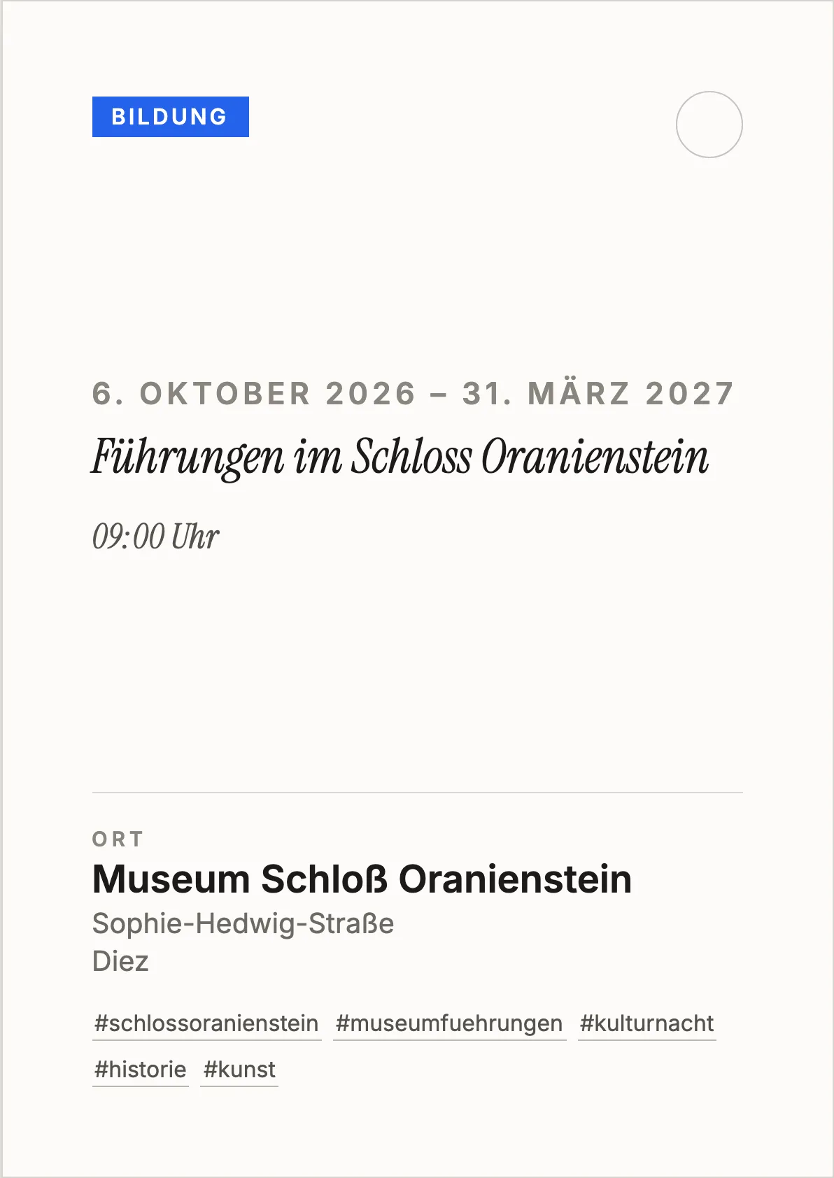 Veranstaltungsflyer