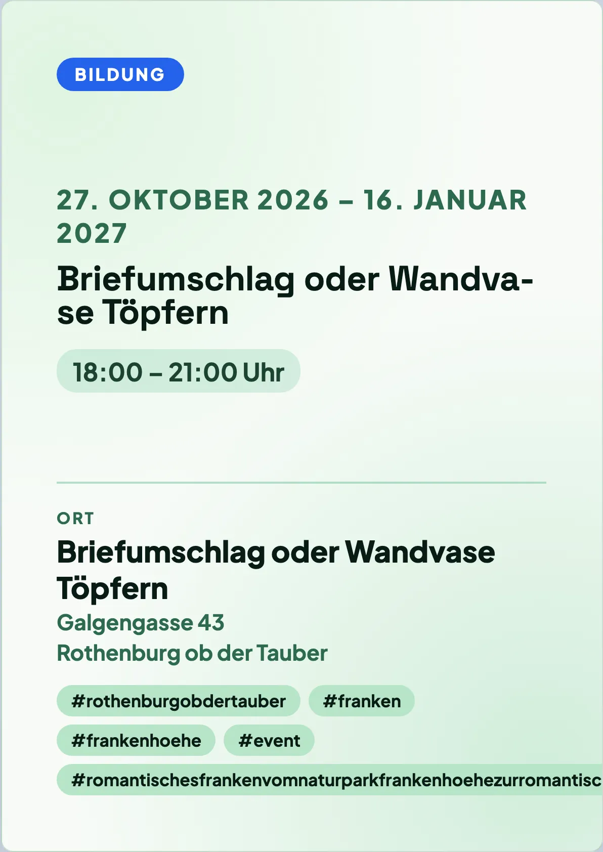 Veranstaltungsflyer