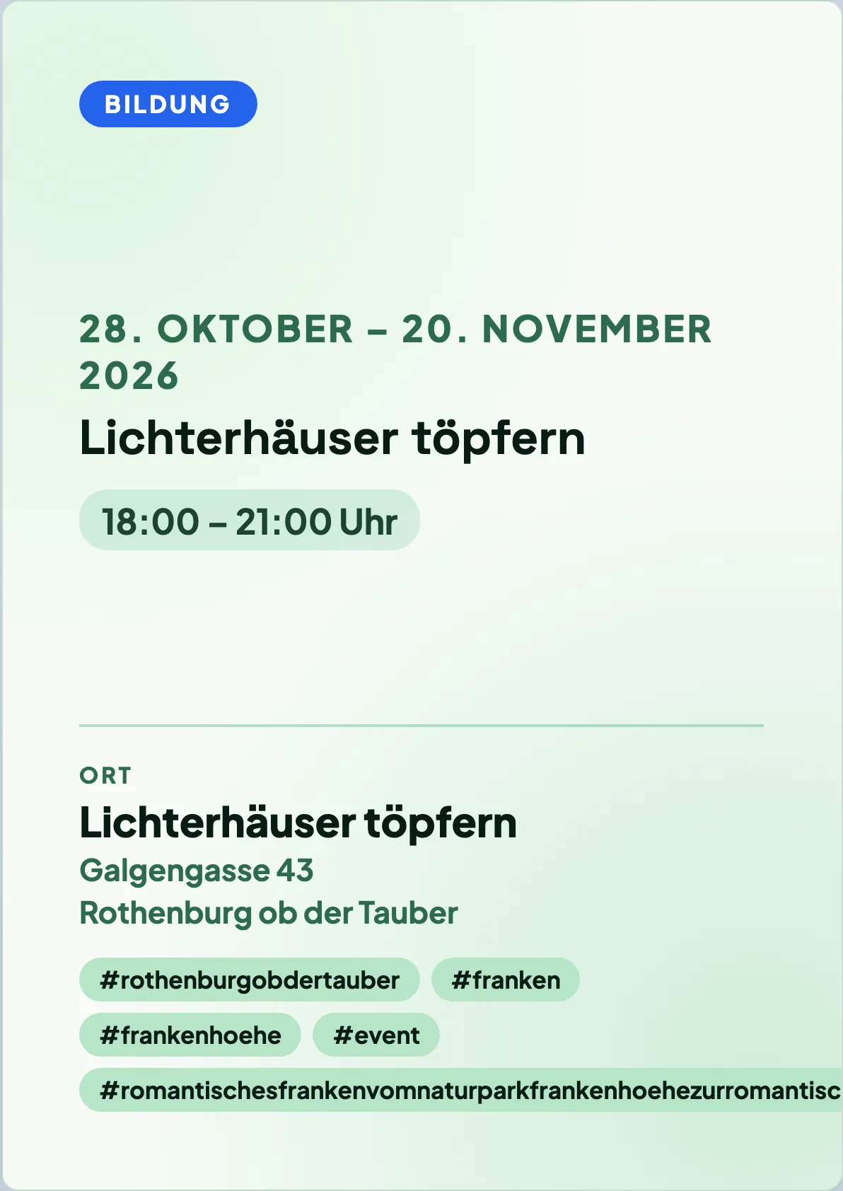Veranstaltungsflyer