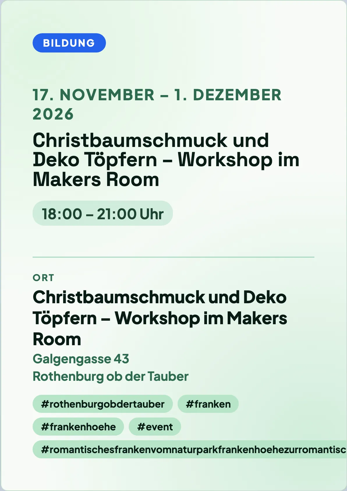 Veranstaltungsflyer