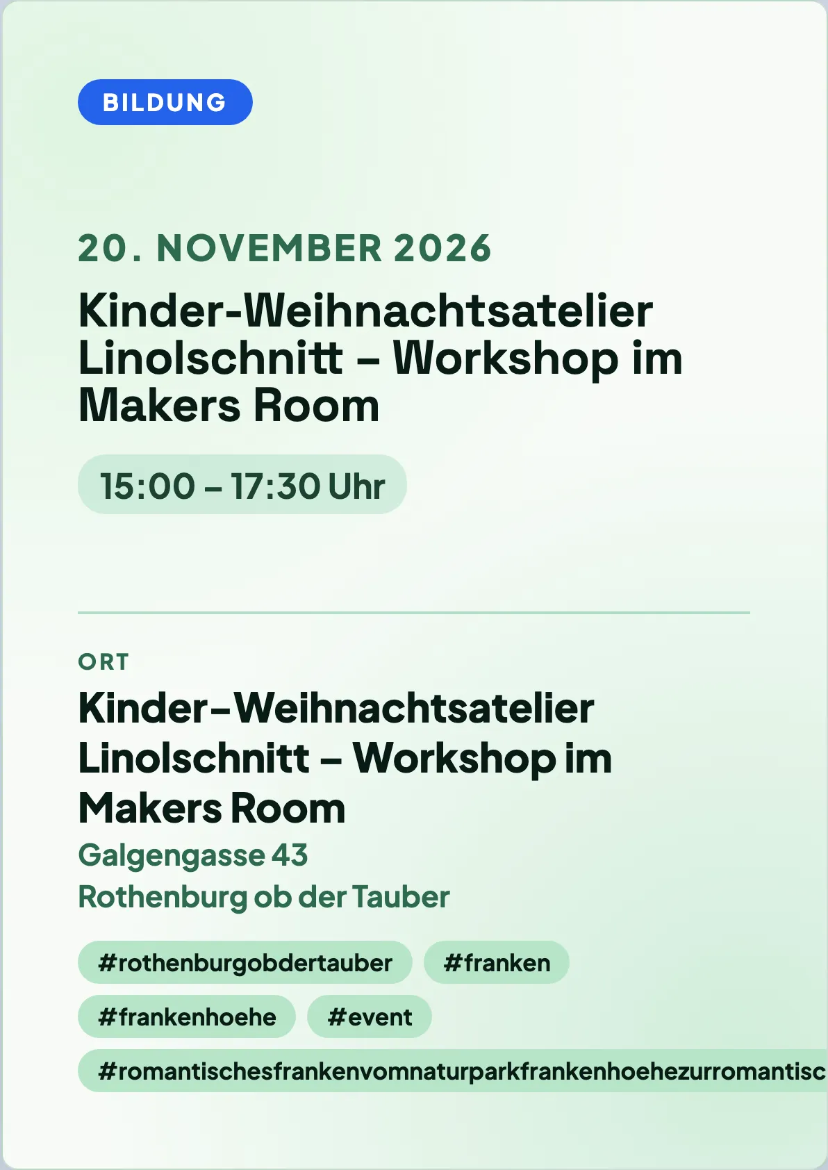 Veranstaltungsflyer