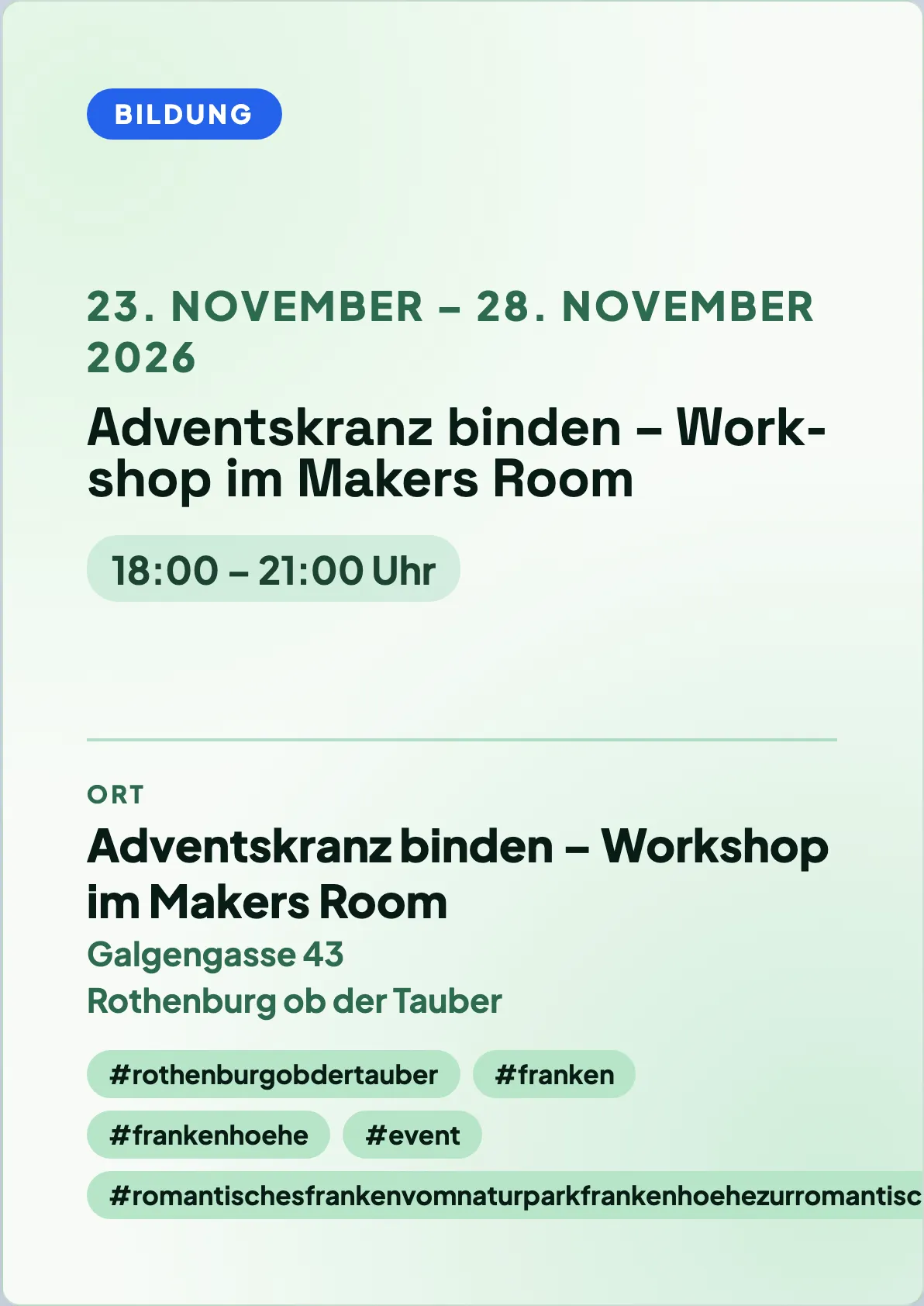 Veranstaltungsflyer