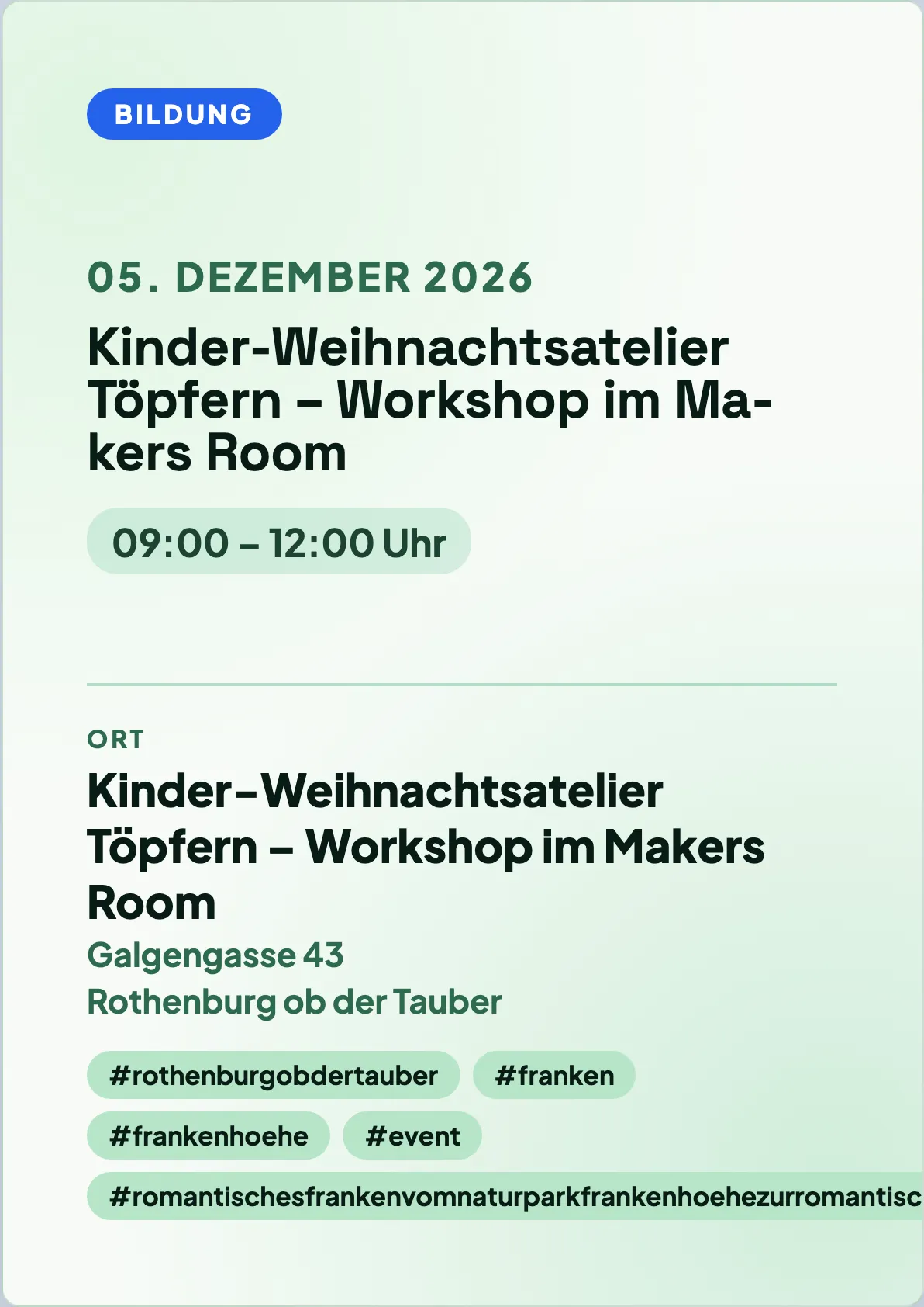 Veranstaltungsflyer