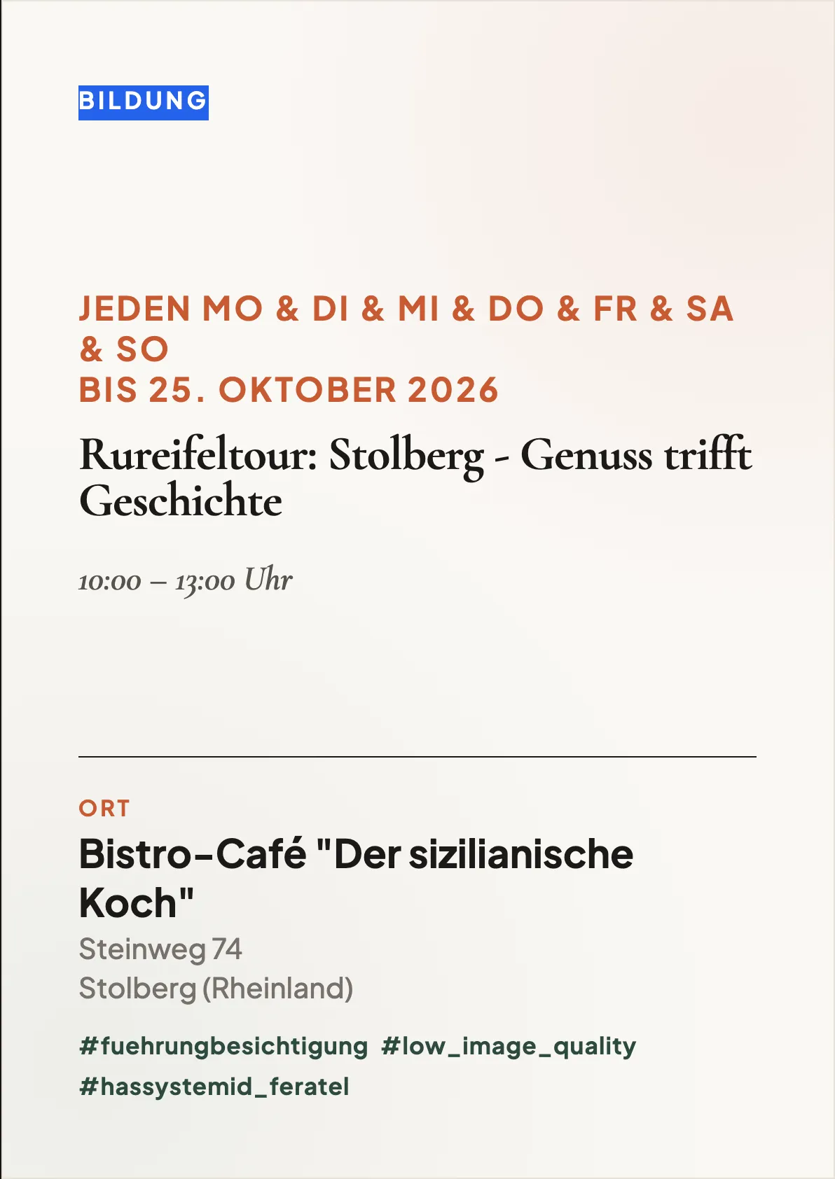 Veranstaltungsflyer