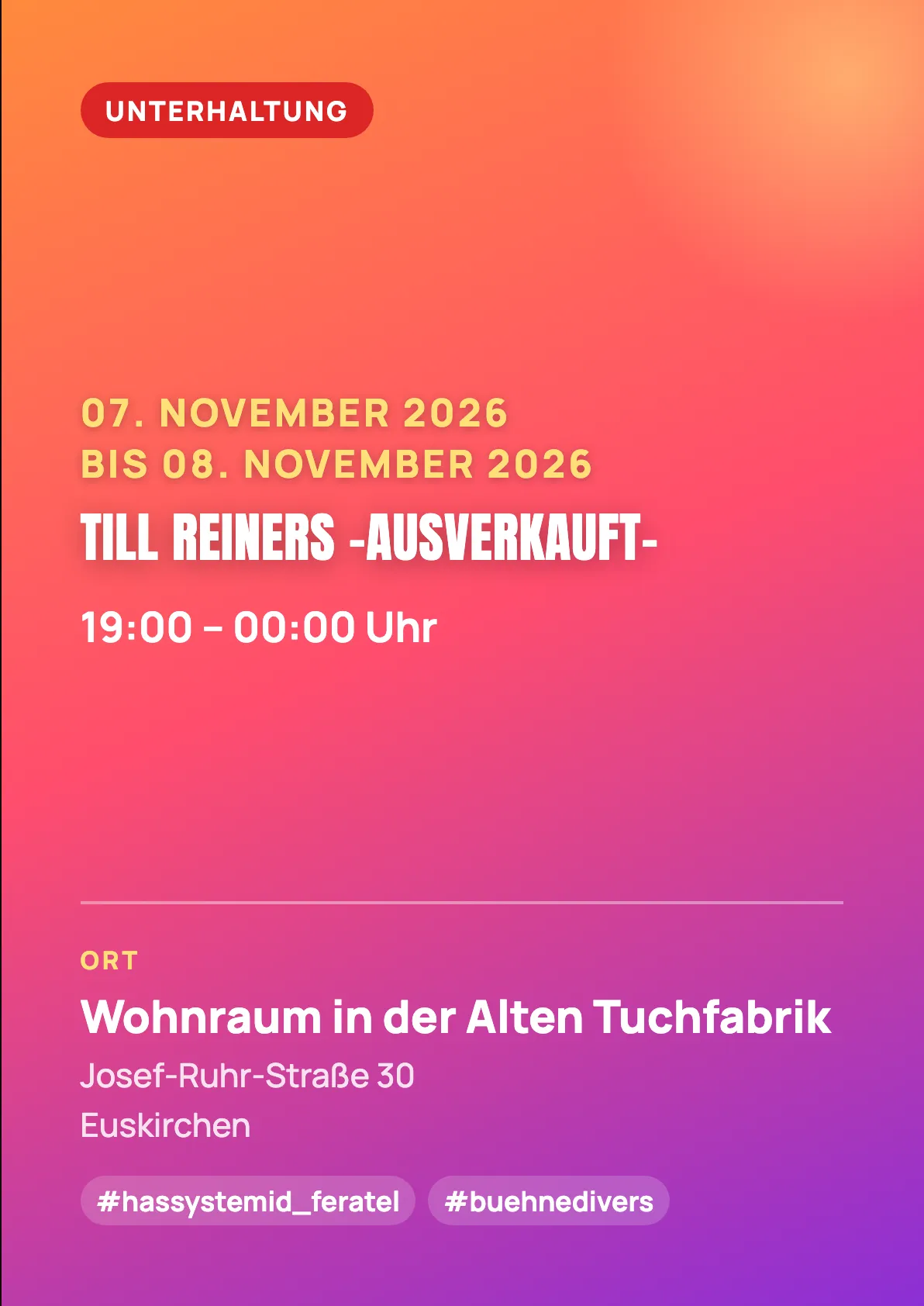 Veranstaltungsflyer