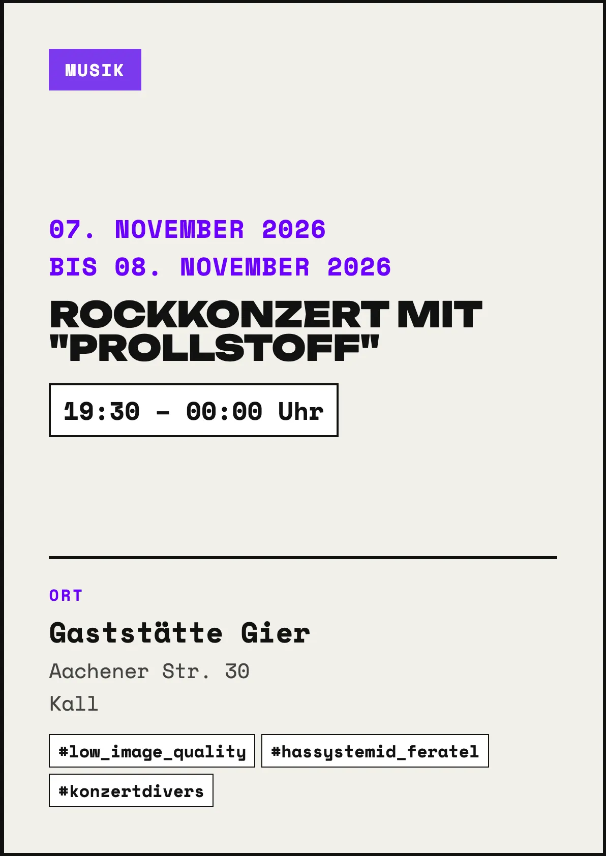 Veranstaltungsflyer