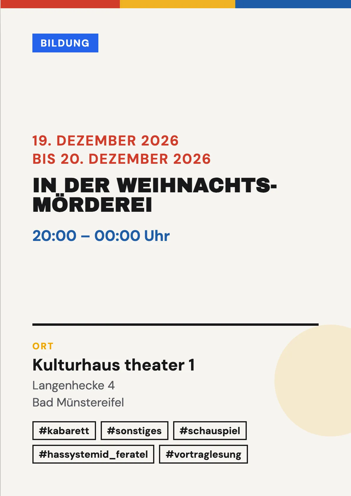 Veranstaltungsflyer