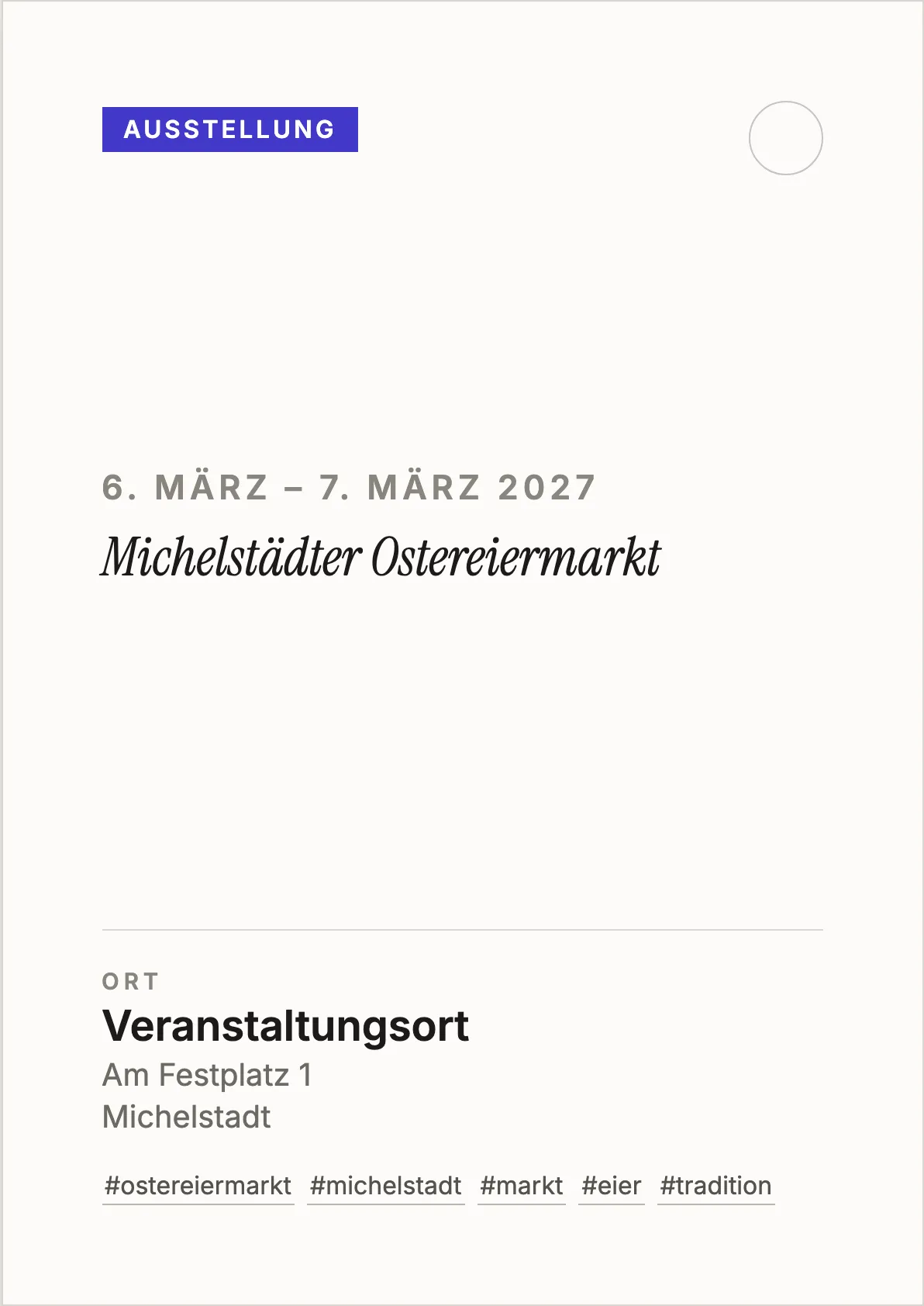 Veranstaltungsflyer
