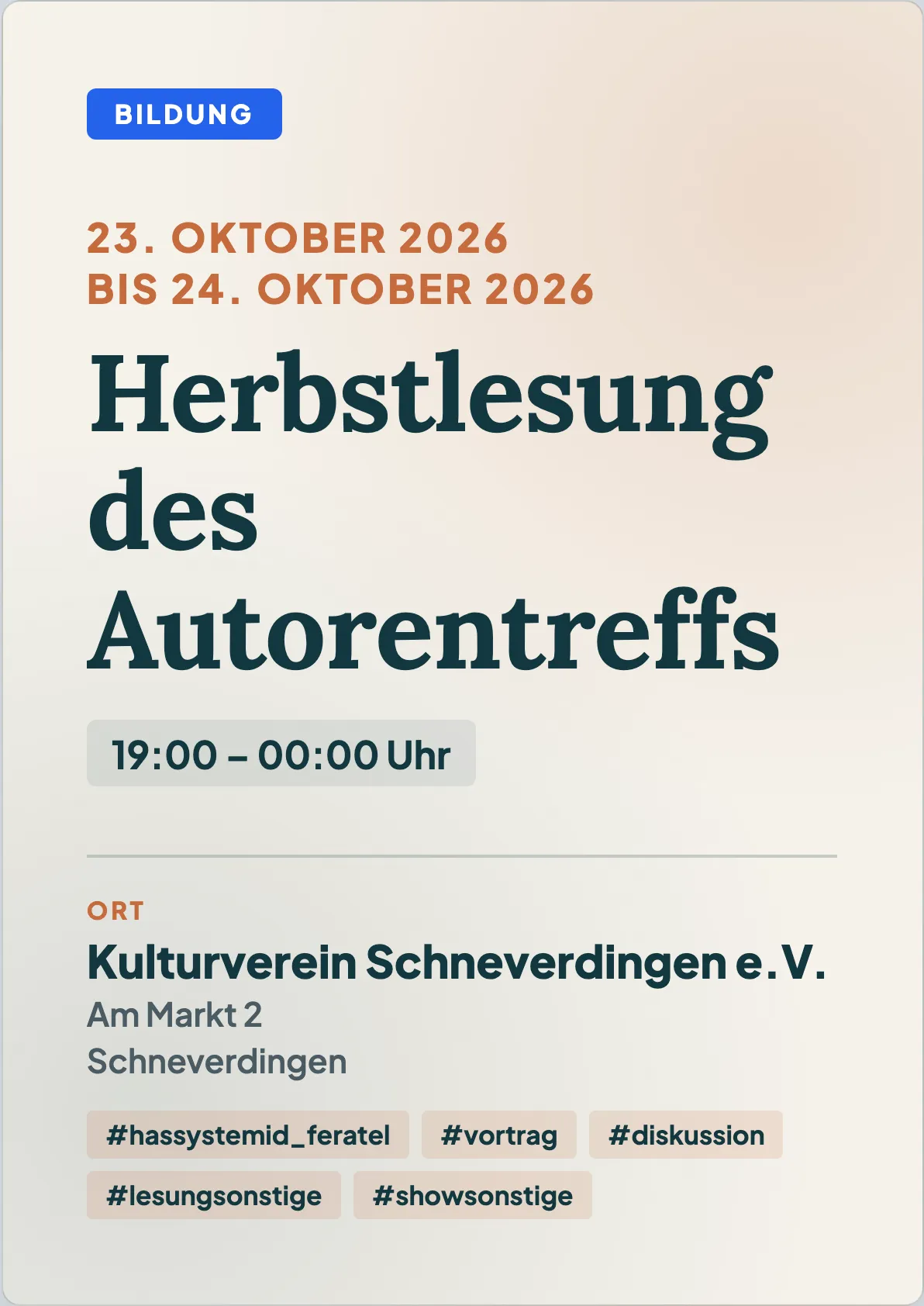 Veranstaltungsflyer