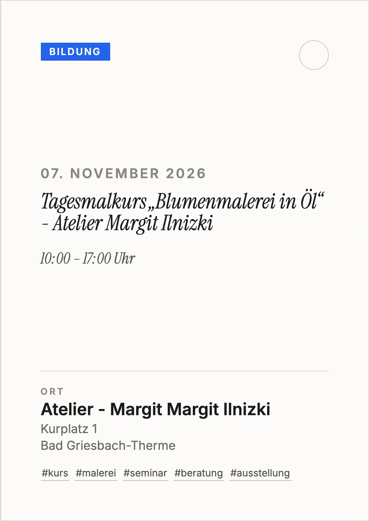 Veranstaltungsflyer