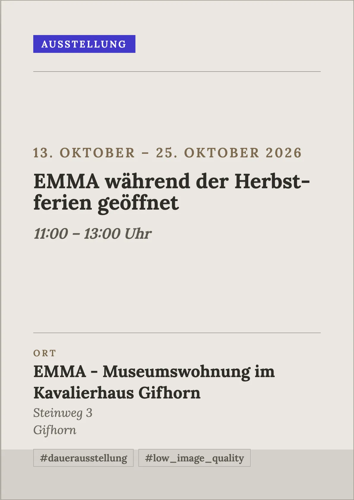 Veranstaltungsflyer