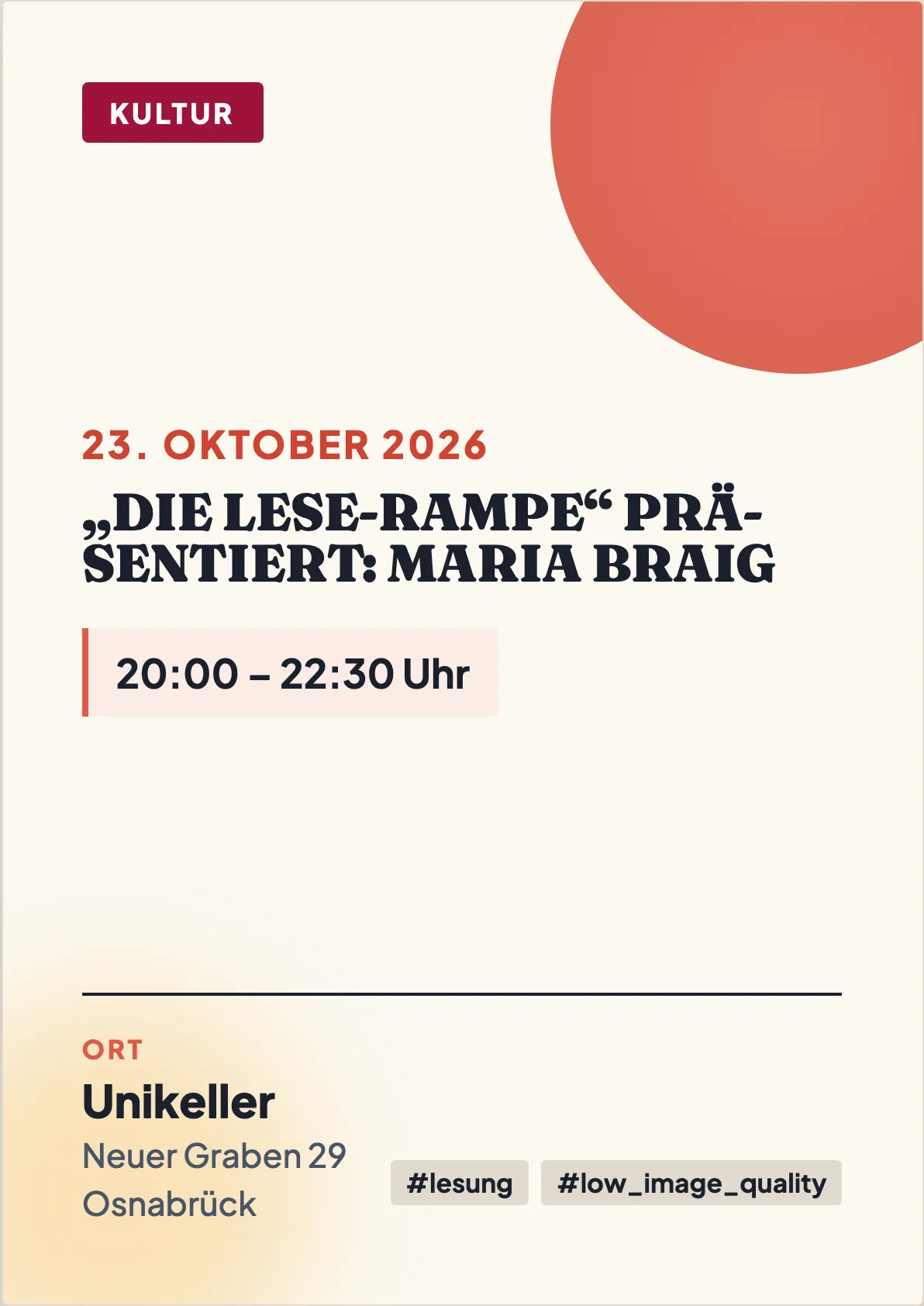 Veranstaltungsflyer