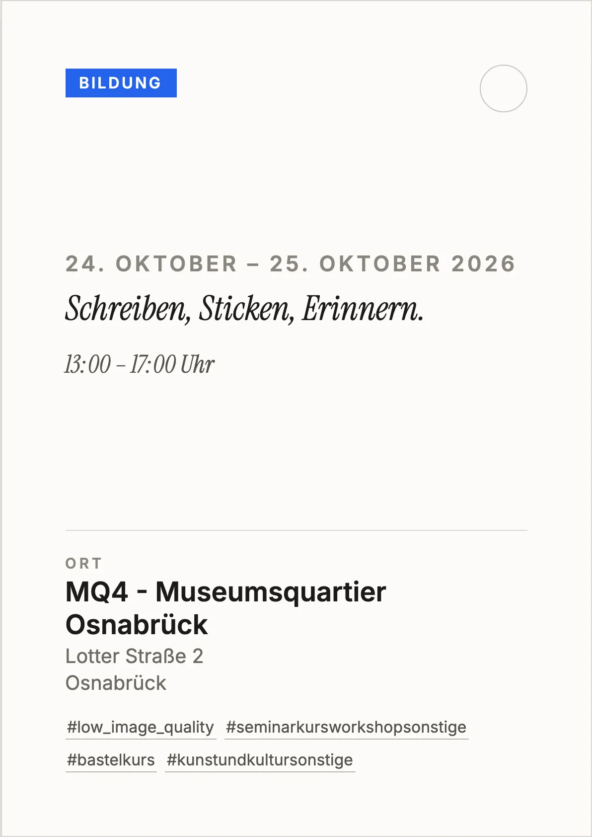 Veranstaltungsflyer
