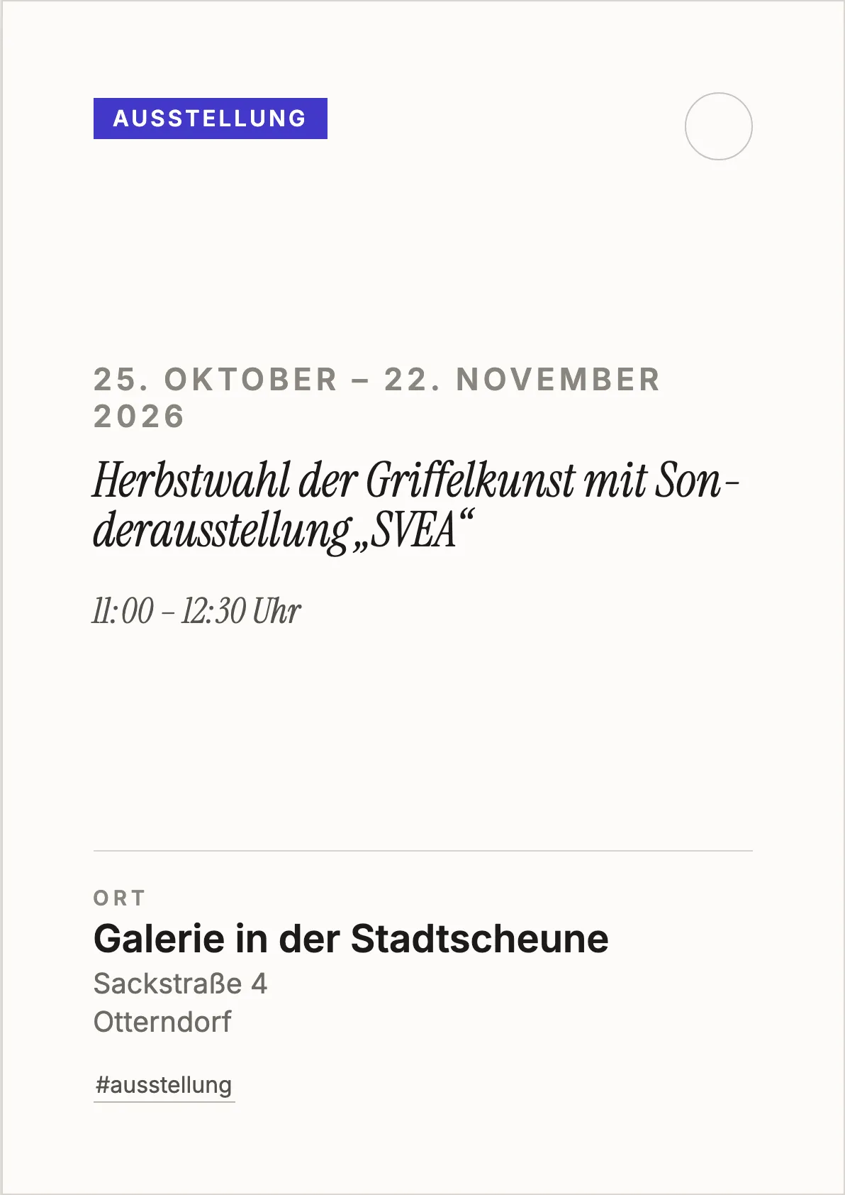 Veranstaltungsflyer