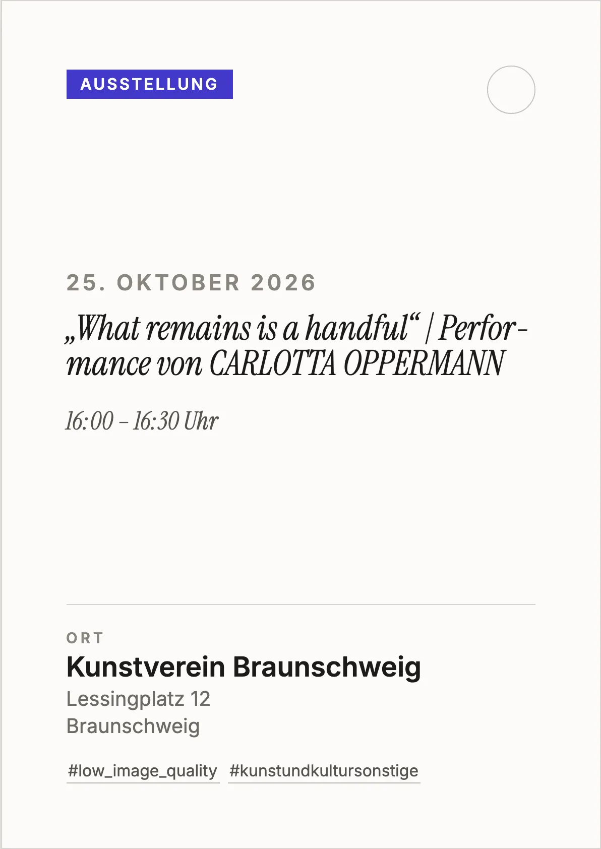 Veranstaltungsflyer