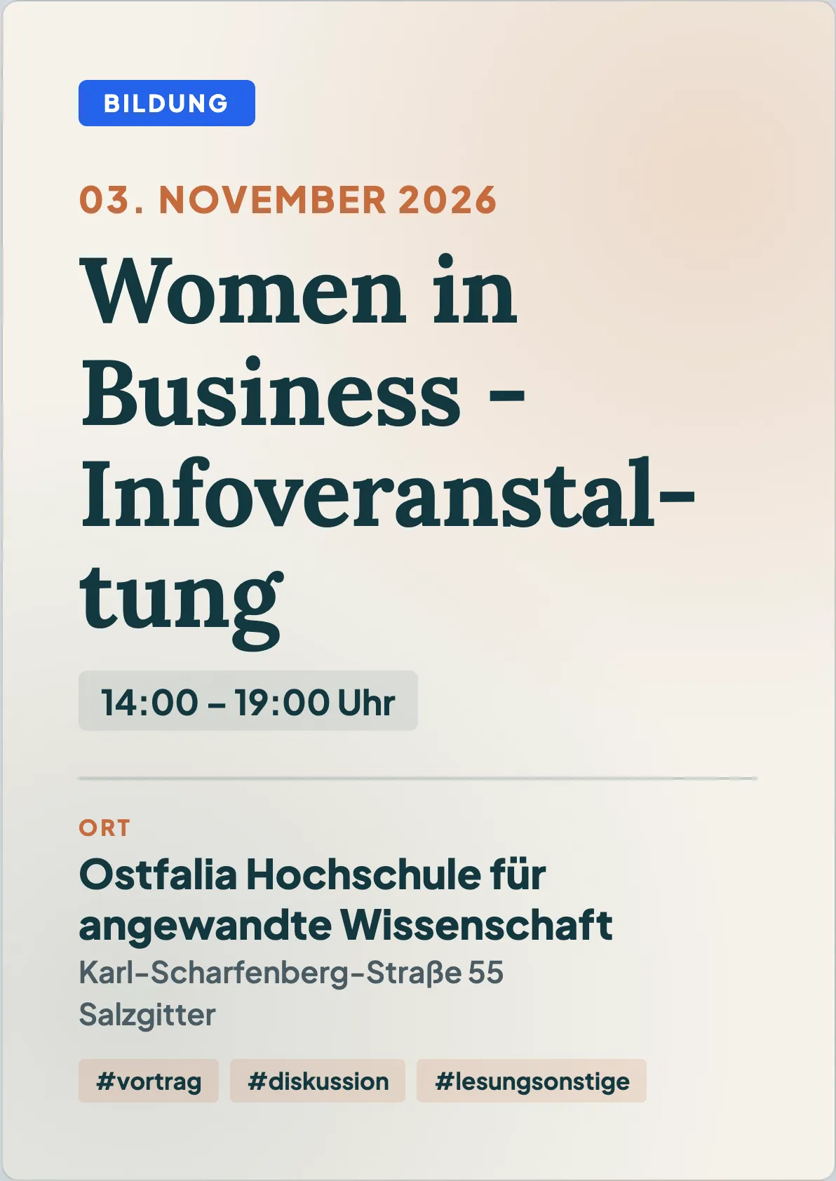 Veranstaltungsflyer