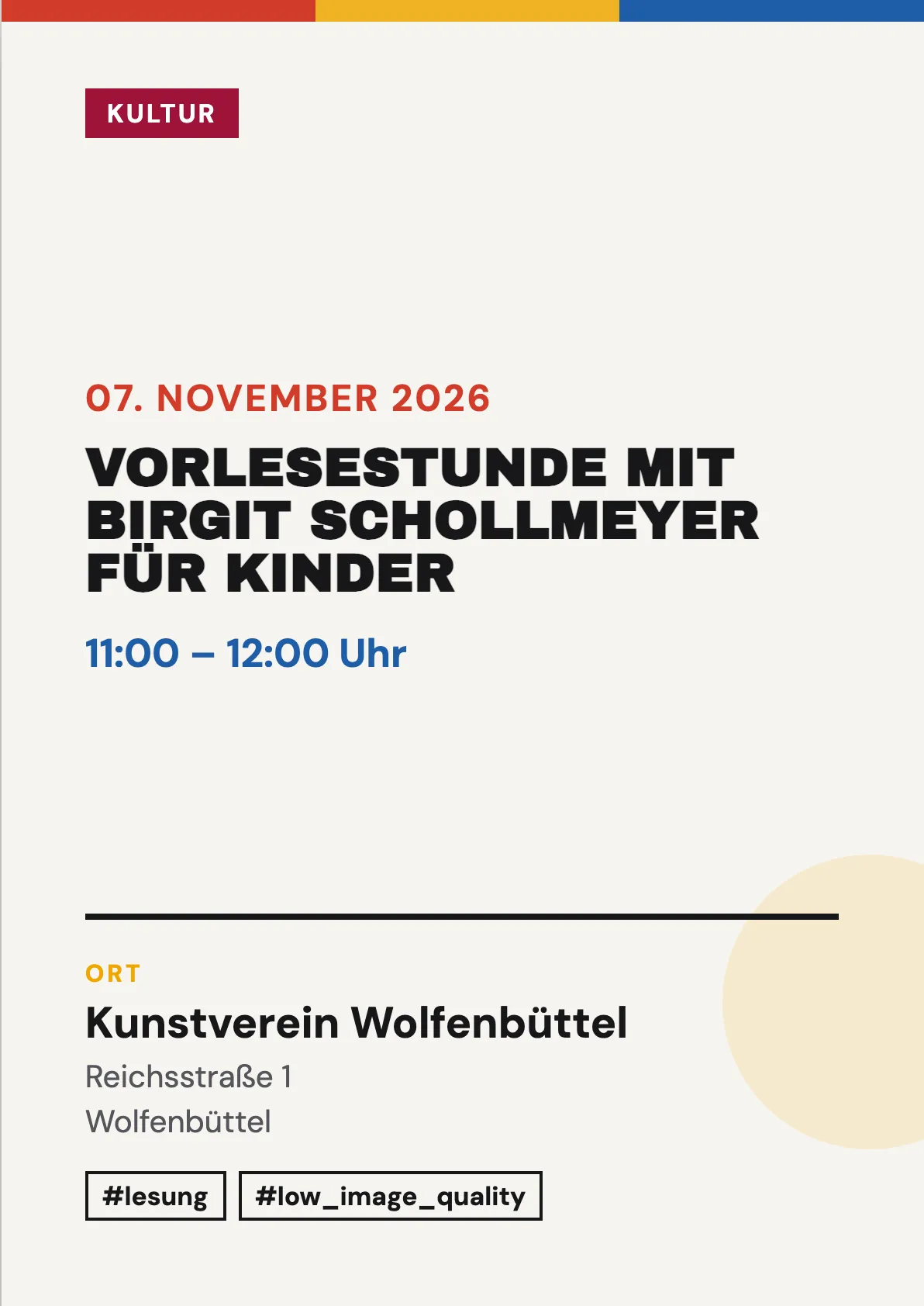 Veranstaltungsflyer