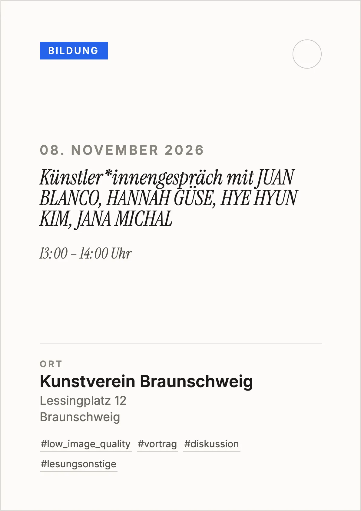 Veranstaltungsflyer