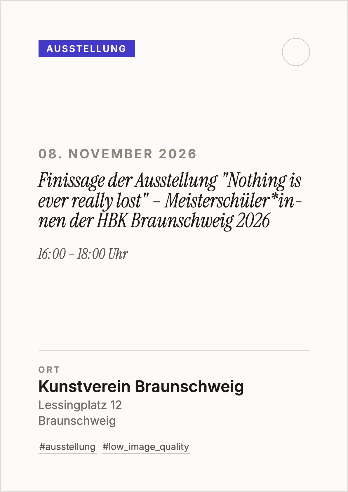 Veranstaltungsflyer