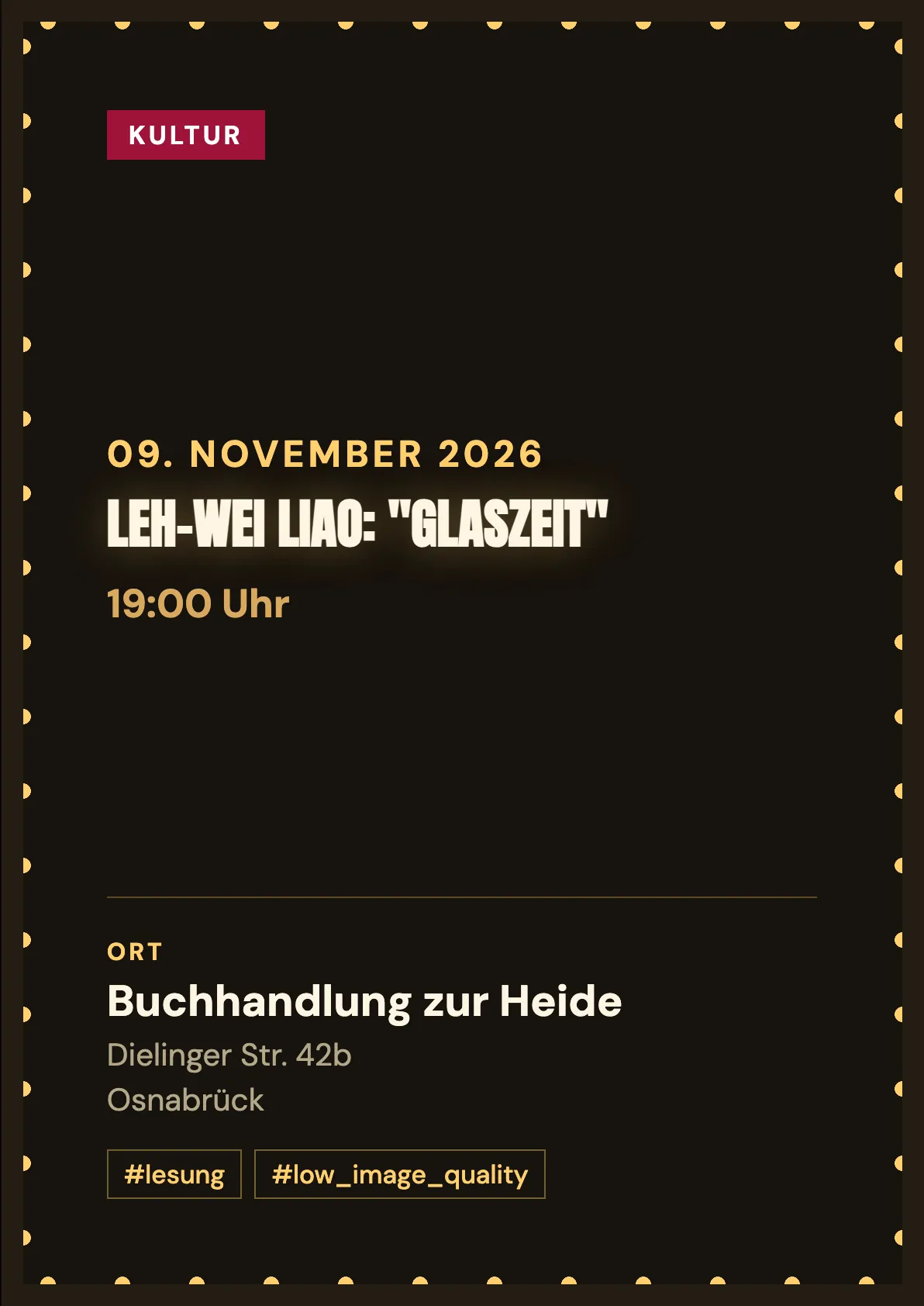 Veranstaltungsflyer