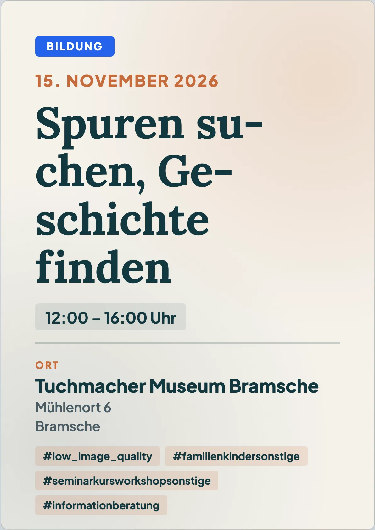 Veranstaltungsflyer